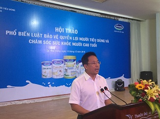Ông Nguyễn Ngọc Thành - Giám đốc kinh doanh miền trung II - Vinamilk - chia sẻ với người tiêu dùng những thông tin về công ty.